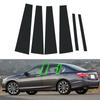 6Pcs Car Window Pillar Posts Door Trim Stickers Glossy Black Covers For Honda Accord Sedan 2013-2017 Auto Parts