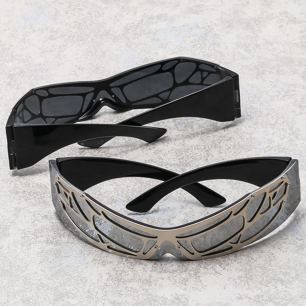 Женские солнцезащитные очки Y2K в стиле панк, без оправы, интегрированные, люксовый бренд, ретро, сетчатый ободок, технологичность, мужские солнцезащитные очки, УФ400
