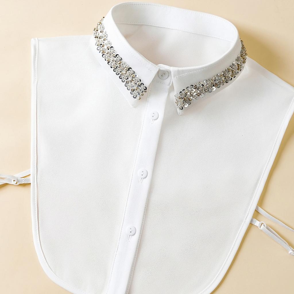 1 Piece of Luxurious Original Beaded Exquisite Women's Fake Collar, Versatile and Suitable for Spring, Summer, Autumn and Winter