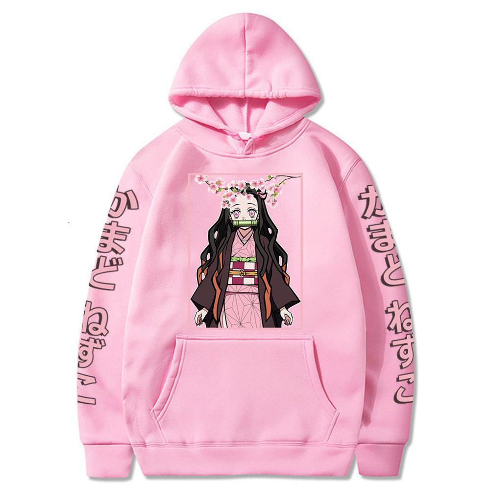 Fashion Japanese Anime Kamado Nezuko Demon Slayer Cool Women Hoodie Funny Winter Casual Cartoon Long Sleeve Sweatshirt