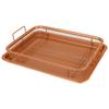 Non-stick Chips Basket Grill Crispy Mesh Stainless Steel For Oven Air Fryer BBQ Copper Baking Tray Oil Frying Baking Pan Kitchen Tools