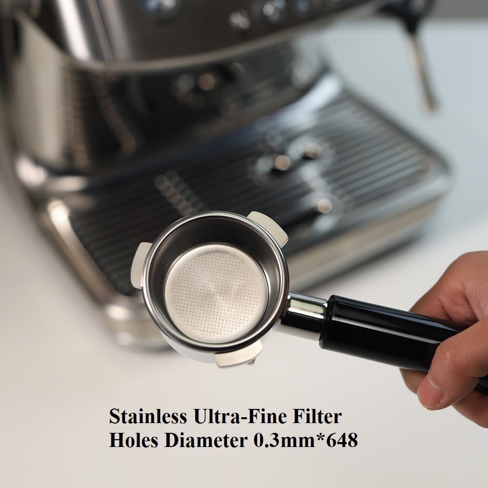 54mm Portafilter Double Compatible with Solis Barista Perfetta SK1170S and Breville Barista Series Spout,