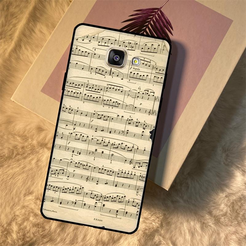 Чехол для музыкальных нот для Samsung Galaxy M15 M35 M55 M11 M14 M34 M54 M31 M13 M53 M51 M12 M32 M52 M16 M36 M56