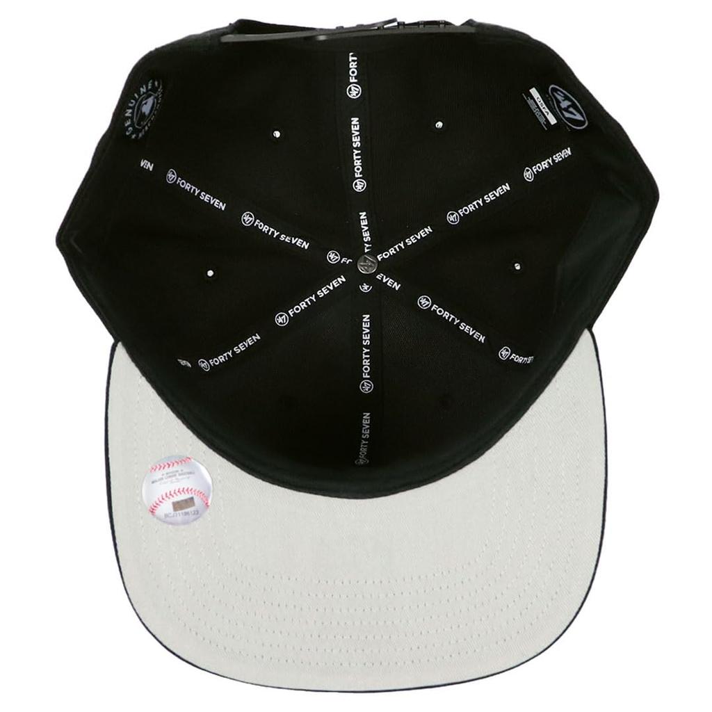 Forty Seven Brand 47 Captain Sure Shot Snapback Hat for Men and Los Angeles Black Cap, Women, Dodgers,