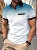 Мужская спортивная рубашка-поло для гольфа, повседневные спортивные топы, воротник-поло с коротким рукавом, модная базовая летняя рубашка-поло в стиле пэчворк, стандартный крой, спортивная рубашка-поло