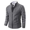 Men's Fall and Winter Stand-up Collar Cardigan Sweate Knitted Casual Jacket