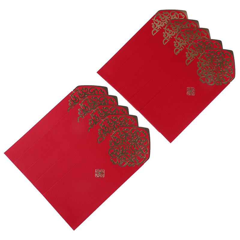 10 шт., новогодний свадебный красный конверт, год крысы, китайский весенний фестиваль, счастливая сумка