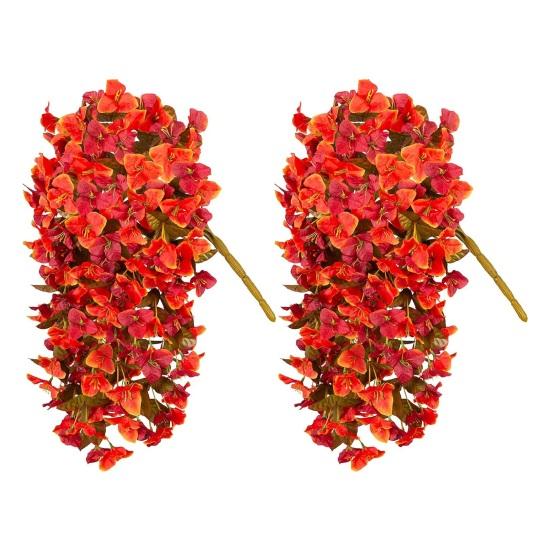 Искусственный цветок бугенвиллеи Искусственная подвесная бугенвиллея для улицы Длинные свисающие лозы Искусственный цветок для двери Веранда Кашпо Ваза Патио Балкон Декор