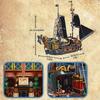 Пиратский корабль, строительные блоки, парусный шторм, корабль, модель MOC, наборы кирпичей, креативное украшение для рабочего стола, детские развивающие игрушки «сделай сам», без коробки