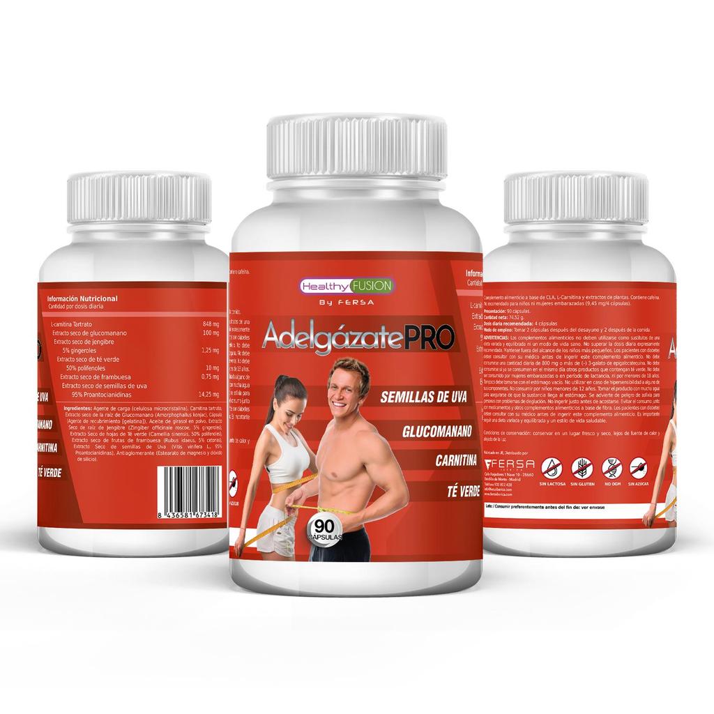 Healthy Fusion | Slimming 3 In 1 | Eliminates Kilos and Redefines Your Figure | Fat-burning and Appetite-suppressant Action | 90u