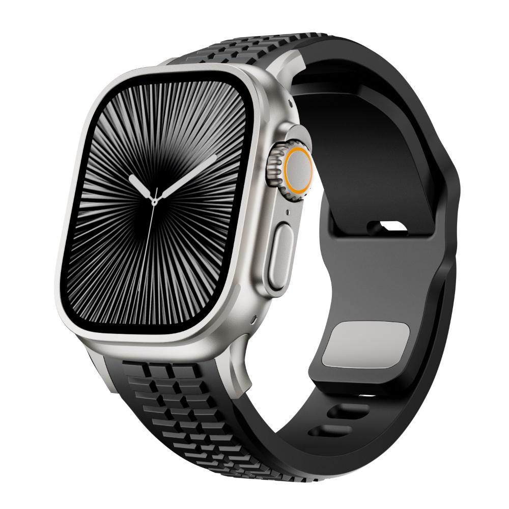 Резиновый ремешок для Apple Watch Band Ultra 3 2 1 49 мм Спортивный силиконовый браслет для iWatch 11 10 9 8 SE 46 мм 45 мм 44 мм Мужской ремешок