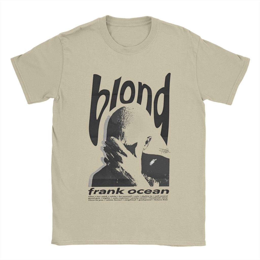 Футболки Blond Franks Rapper Ocean, мужская хлопковая повседневная футболка с круглым вырезом, хип-хоп музыка, футболка с коротким рукавом, идея для подарка
