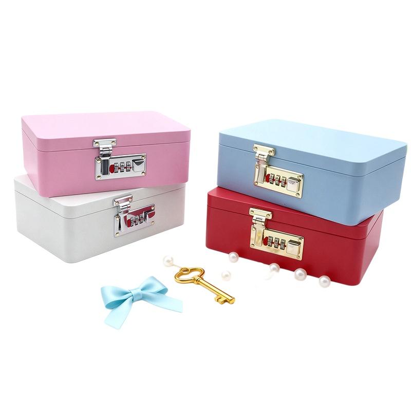 Iron Password Lock Coin Bank Retro Piggy Bank Metal Money Box with Lock for Children Students Secure Financial Gift for Home Decor