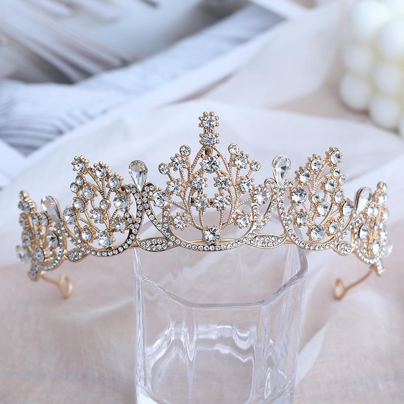 Crystal Red Princess Crown Headdress: Sweet Bridal Hair Accessory & 18th Birthday Gift