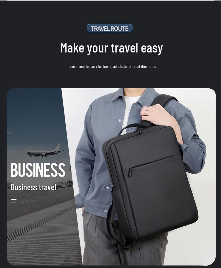 16-дюймовый водонепроницаемый кожаный деловой и туристический рюкзак - Многофункциональный, большая вместимость для игровых ноутбуков