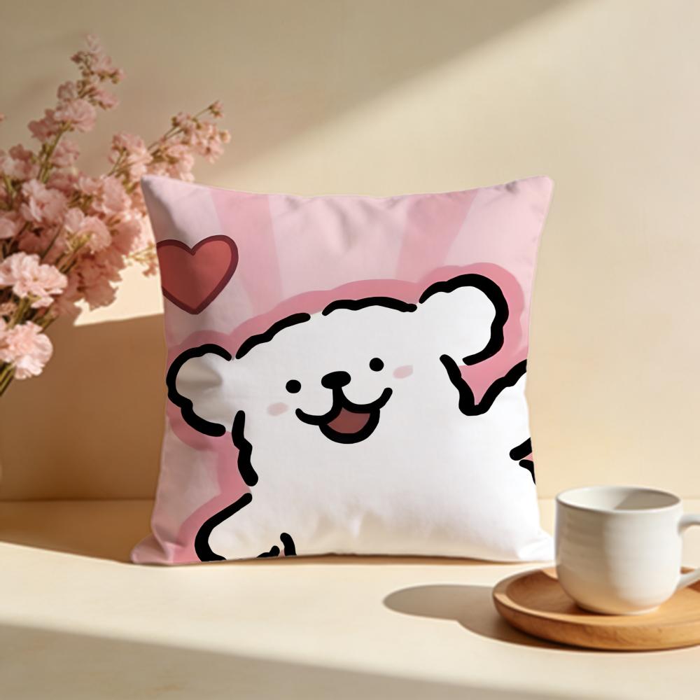 Hot LLine Puppier Cushion Cover Stylish Washable Pillow Cover Ideal for Couch Bedroom Car Decoration