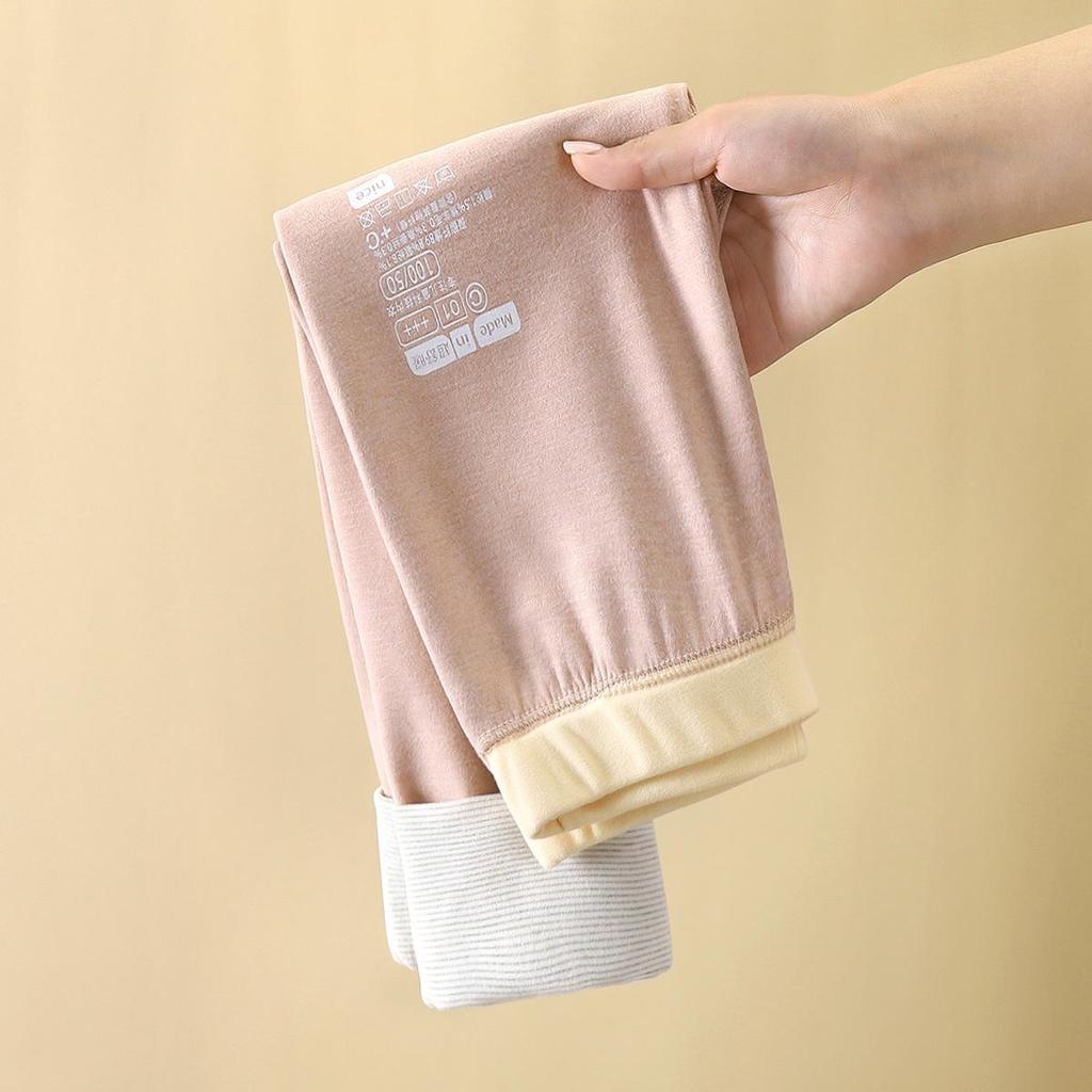 Children's Wool-Silk Thermal Pants - Thick, Boneless Design for Autumn/Winter, Unisex School Uniform Base Layer