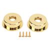 2PCS TL крышка гнезда для электрогитары круглая металлическая пластина для электророзетки с крепежными винтами золотого цвета