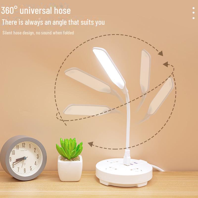 Компактная светодиодная USB-лампа для чтения — портативный ночник и защитное кольцо для глаз для использования у кровати или в дороге