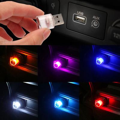 Автомобильные светодиодные фонари для салона USB Мини-подсветка для создания атмосферы Аварийное освещение Автомобильная декоративная лампа Универсальный ночник