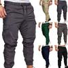 Comfortable Mens Urban Fashion Slim Fit Cargo Jogger Pants In Solid Colors For Casual Occasions