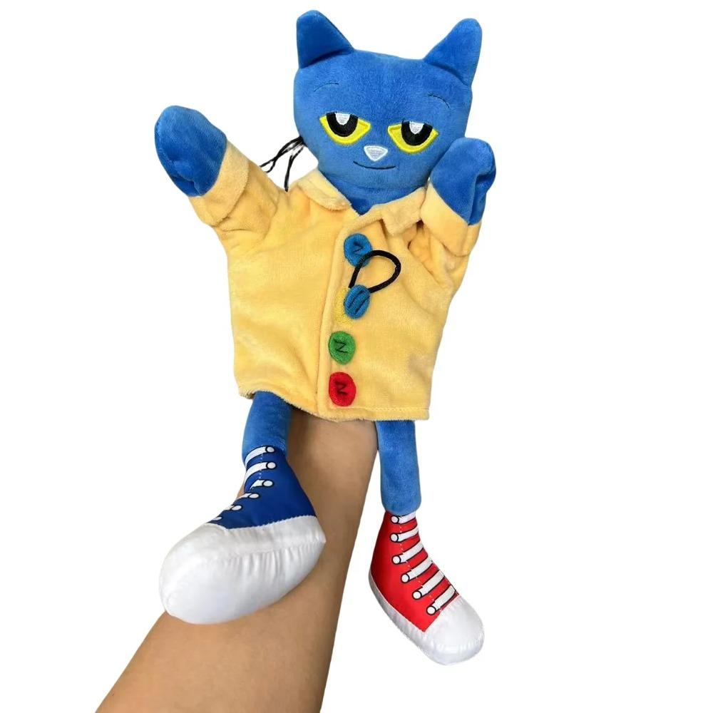 Pete the Cat Hand Puppet Plush Doll Pizza Party Soft Plush Blue Cat Stuffed Animal Toy  Super Soft Pete Kitty