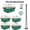 5Pcs/Set Plant Growing Tray Set LED Light Nursery Pots Growing Cells Humidity Box Greenhouse