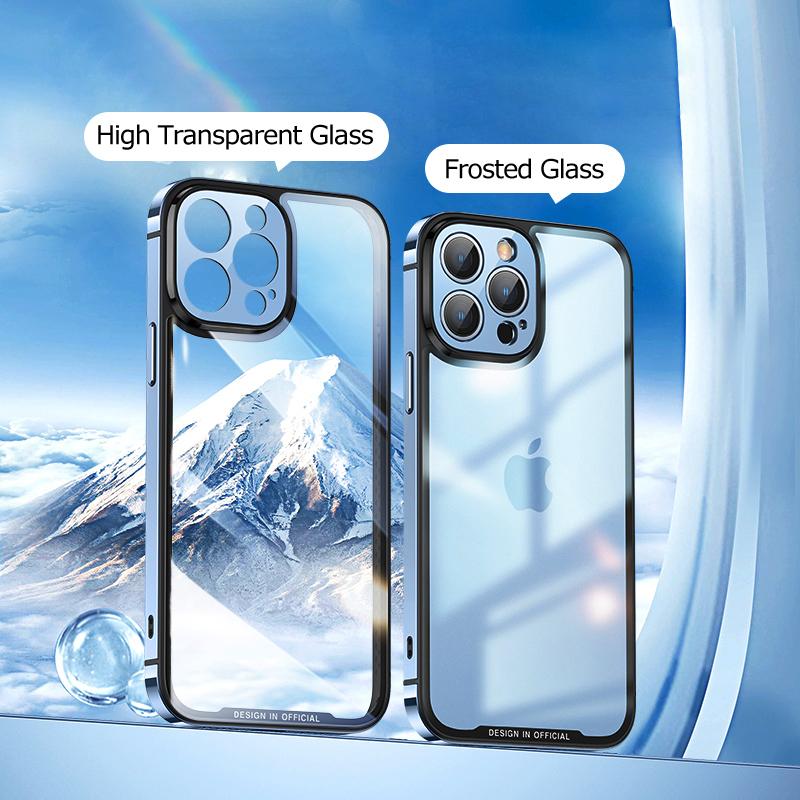 Роскошный чехол для телефона из нержавеющей стали для iPhone 12 13 14 Pro Max, противоударный металлический доспех, жесткий прозрачный чехол из ПК для iPhone 14 Plus, чехол