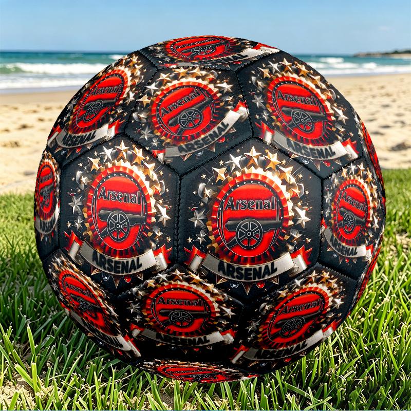 Arsenal F.C Print Size 5 Soccer Ball, PU Wear Resistant Football for Match Training and Daily Practice, Birthday Gift for Soccer Fans