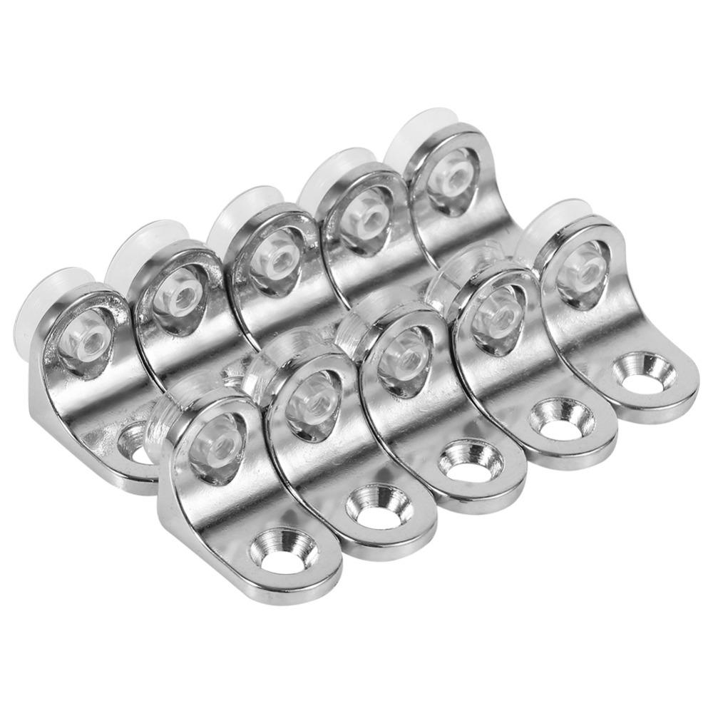 Rounded Corner Shelf Brackets Zinc Alloy Cabinet Shelf Supports For Furniture Glass Shelves