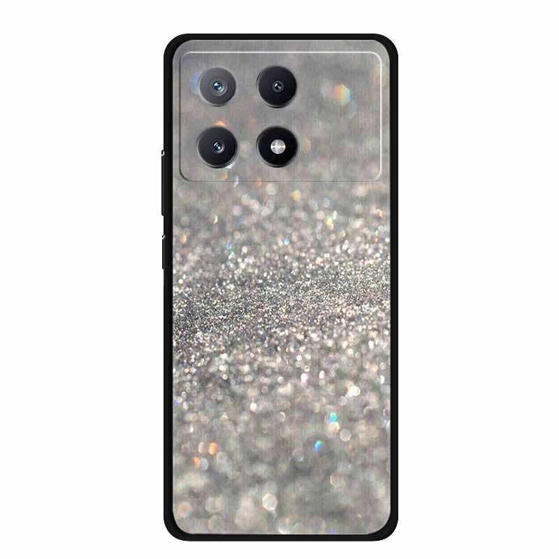 Чехол с мраморным узором для Poco X6 Pro Прозрачный бортик Funda для Xiaomi Poco X 6 Pro Мягкий прозрачный Coque Цветная задняя панель