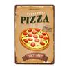 Рекламная вывеска для пиццы, ретро, жестяная табличка, винтажная металлическая картина, настенное украшение для пиццерии, ресторана, столовой