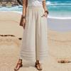 Женские пляжные брюки свободного кроя с карманами