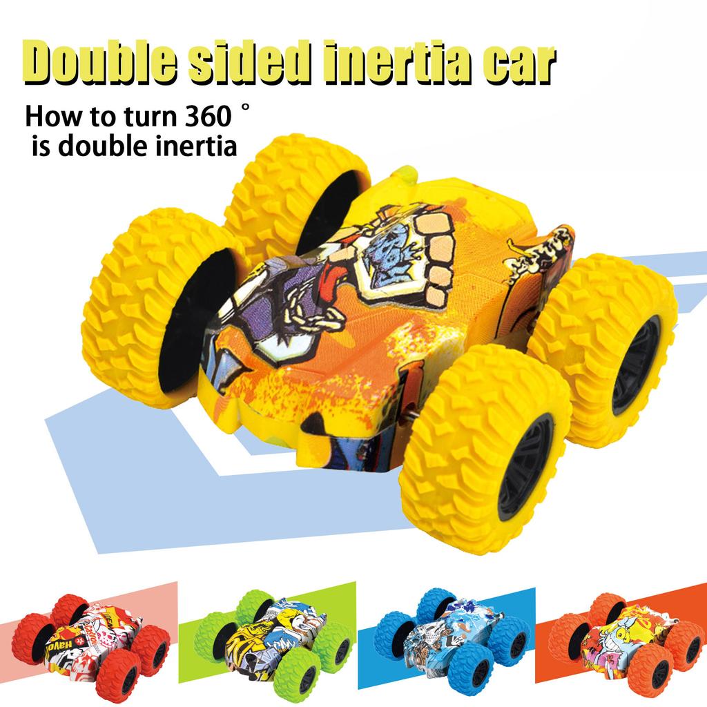 Инерционная двухсторонняя трюковая машина, внедорожная модель автомобиля, детская игрушка в подарок