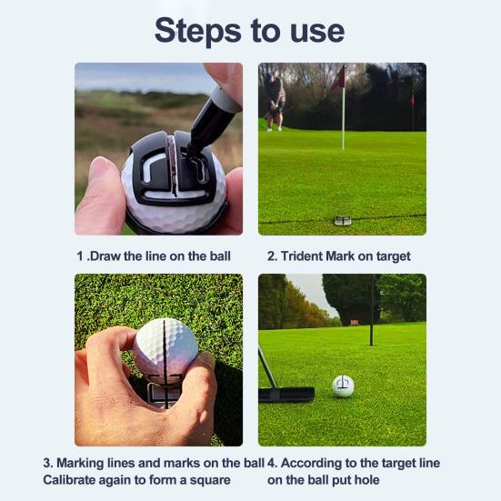 Golf Putter Alignment Aid Kit Golf Ball Marker Lightweight Portable Golf Putting Accuracy Marker Training Tool