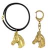 Australian Stock Horse – Keychain and Necklace with a Horse In a Box, High-quality Gold-plated Product |