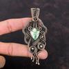 Кулон из варисцита, кулон в медной проволоке, ювелирные изделия из настоящего драгоценного камня, кулон ручной работы, ювелирные изделия из медной проволоки, уникальный кулон, подарок для него