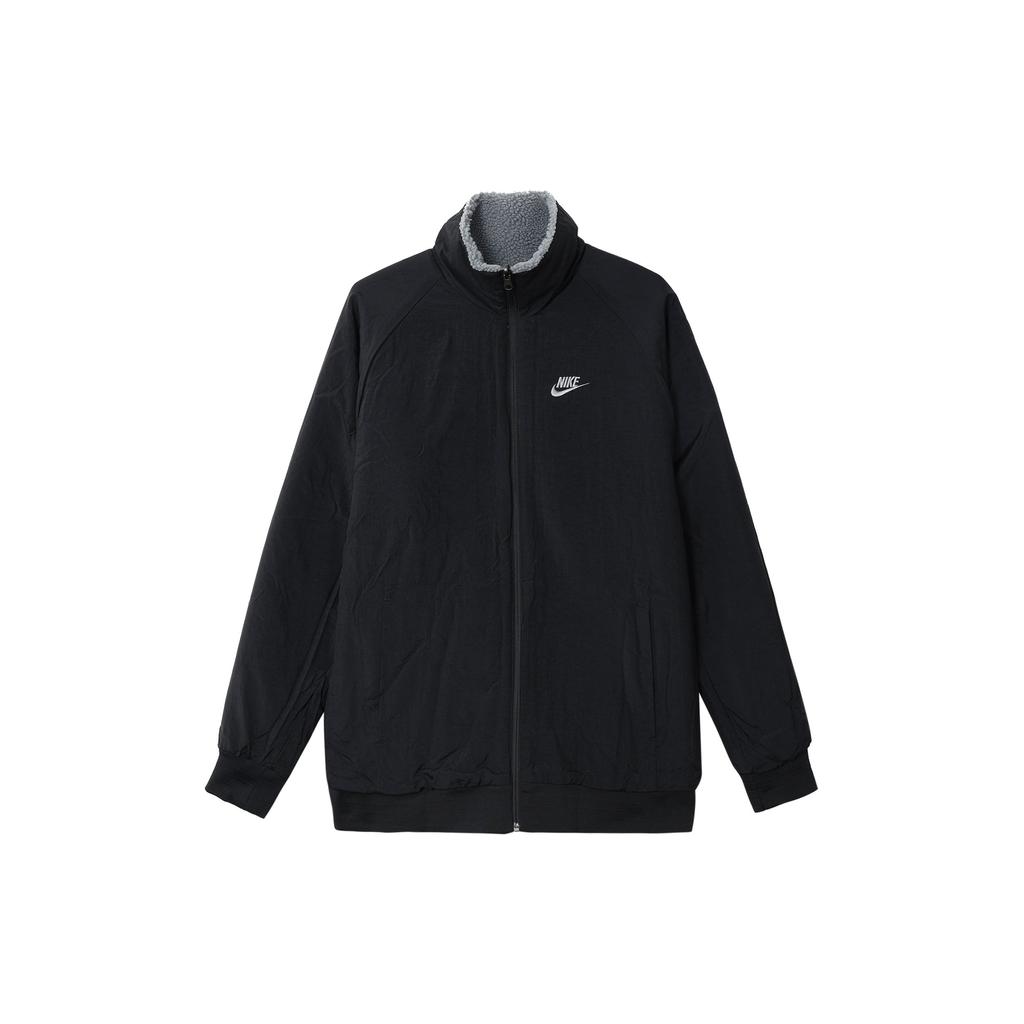 Nike Двусторонняя куртка на молнии с вышитым логотипом на воротнике-стойке, мужская верхняя одежда, холодный серый цвет DZ4713-065