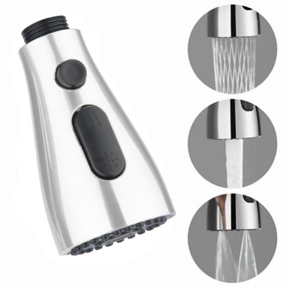 Plastic Water Tap Attachment 3 in 1 Spring Faucet Easy To Install Pull Out Faucet Replacement Part