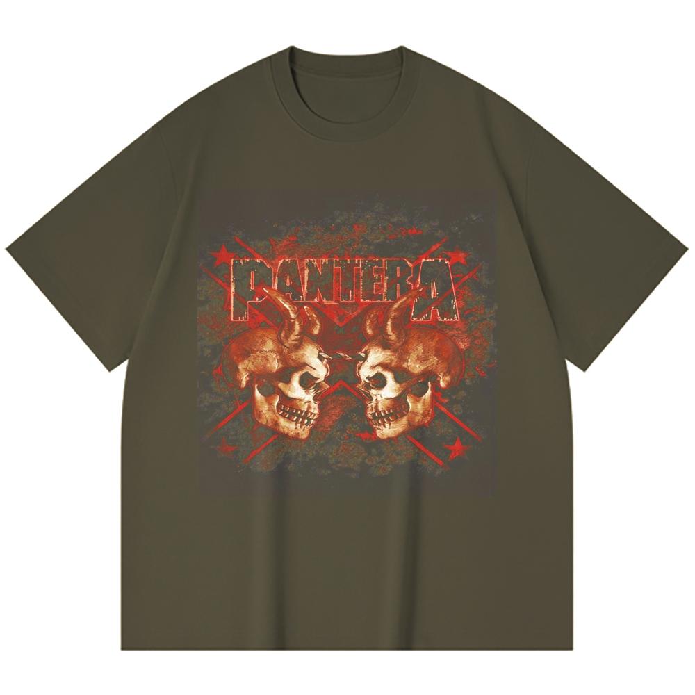 Хлопковая футболка плотностью 230 г/м² 100% Хлопок Heavy Metal Футболка с принтом рок-группы Популярная музыка Унисекс Тяжелая хлопковая футболка