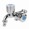 Electroplating Plastic Washing Machine Cold Water Faucet Sink Basin Water Tap with Double Spout
