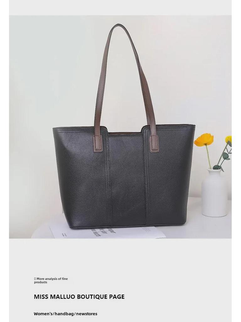 Большая женская сумка-тоут из натуральной кожи 2025 года — новая сумка для поездок на работу и через плечо с большой вместимостью для мам