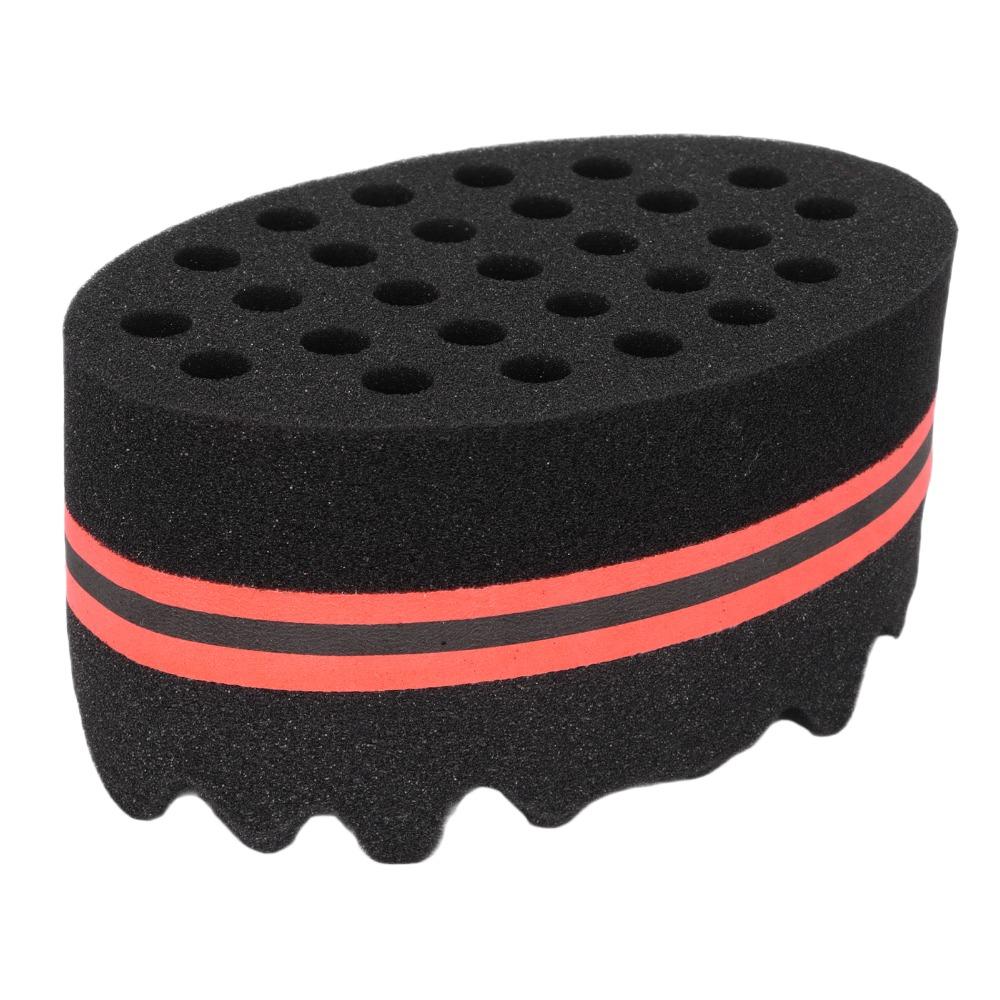 Double-Sided Sponge Brush Big Holes Twist Hair Sponge Barber Tool Afro Coil Comb Home Use