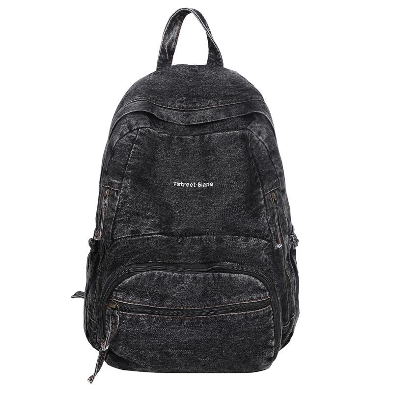 Повседневная школьная сумка из денима, большая вместительная сумка, женская мода, походный рюкзак для шопинга