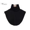 Женский фальшивый воротник, эластичный, однотонный, высокий воротник, осень-зима, универсальный, повседневный стиль, нижний фальшивый воротник