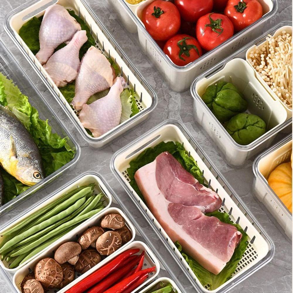 С крышкой органайзер для холодильника пластиковый контейнер для хранения в холодильнике портативный контейнер для хранения в холодильнике дом