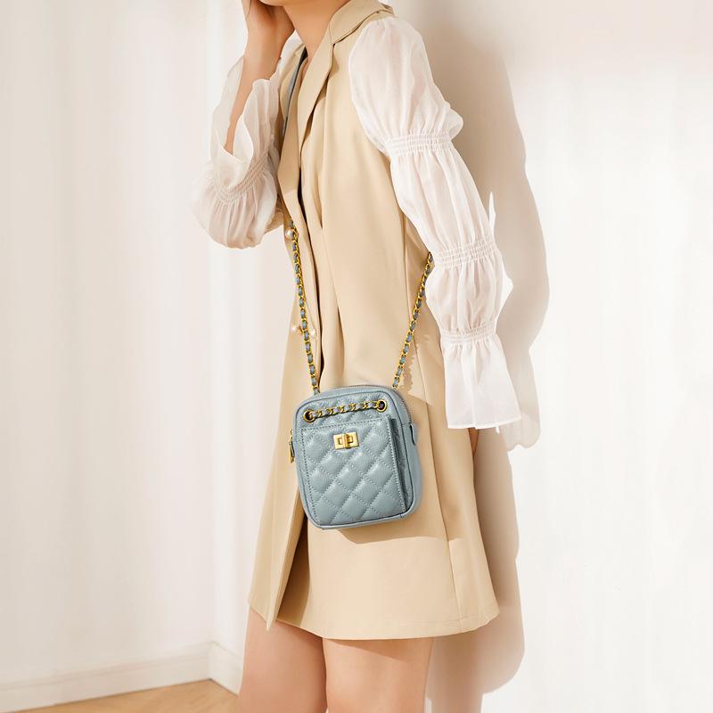 Xiaoxiangfeng Сумка для мобильного телефона из натуральной кожи для женщин, сумка через плечо, новая мини-сумка, вертикальная модная сумка на цепочке