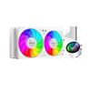 240 Водяной радиатор ARGB с интеллектуальным вентилятором с регулируемой скоростью и многоплатформенной совместимостью