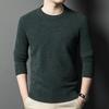 Puyuan Wool Sweater Factory Winter Thick 435G Wool Sweater Men'S All-Wool Crew Neck Solid Color Sweater Men'S Base
