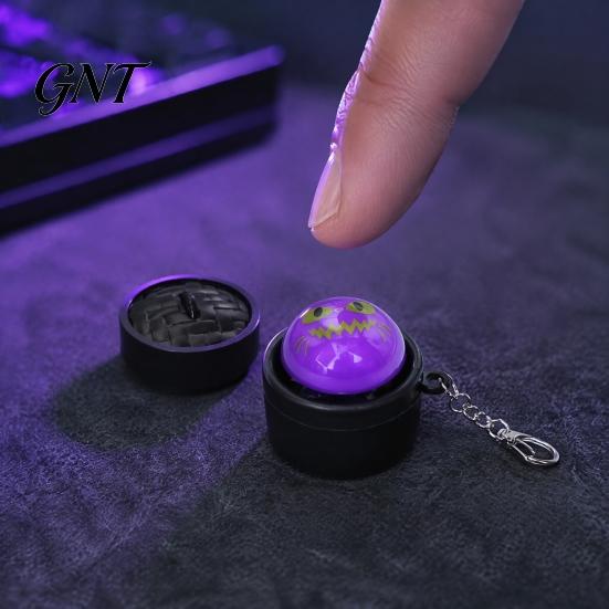 Students Concentration Aid Halloween Fidget Clicker with Keychain, Stress Relief Finger Toy, Hanging Quiet Toy Decompression Push Button Party Favors